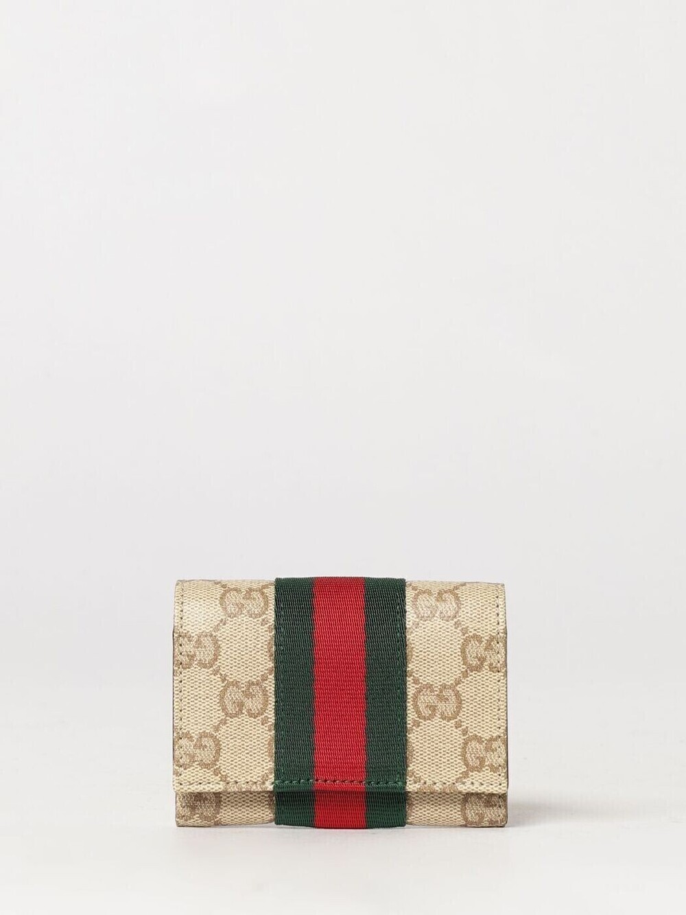 Gucci Card Holder Wallet Leather Beige Tan - Picture 1 of 3
